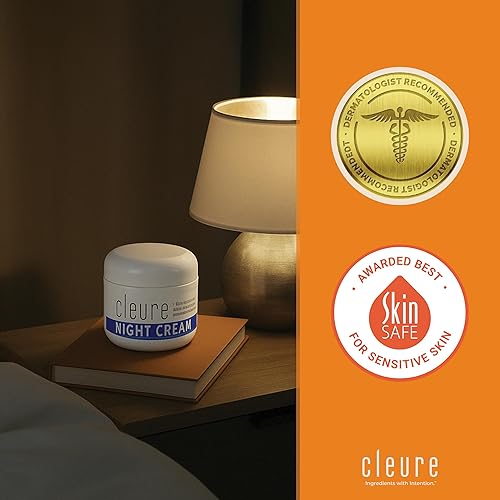 Miniatura 7 de Cleure Crema de noche antienvejecimiento con ácido hialurónico y manteca de karité para pieles sensibles, sin gluten, salicilato, parabenos ni