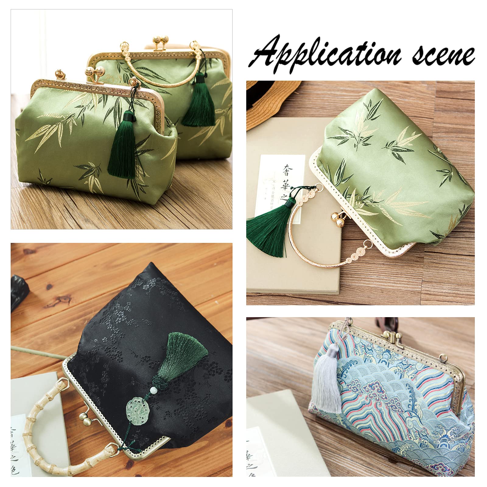 Amazon.co.jp: PH PandaHall がま口 口金 15cm 角型 差し込み式 財布