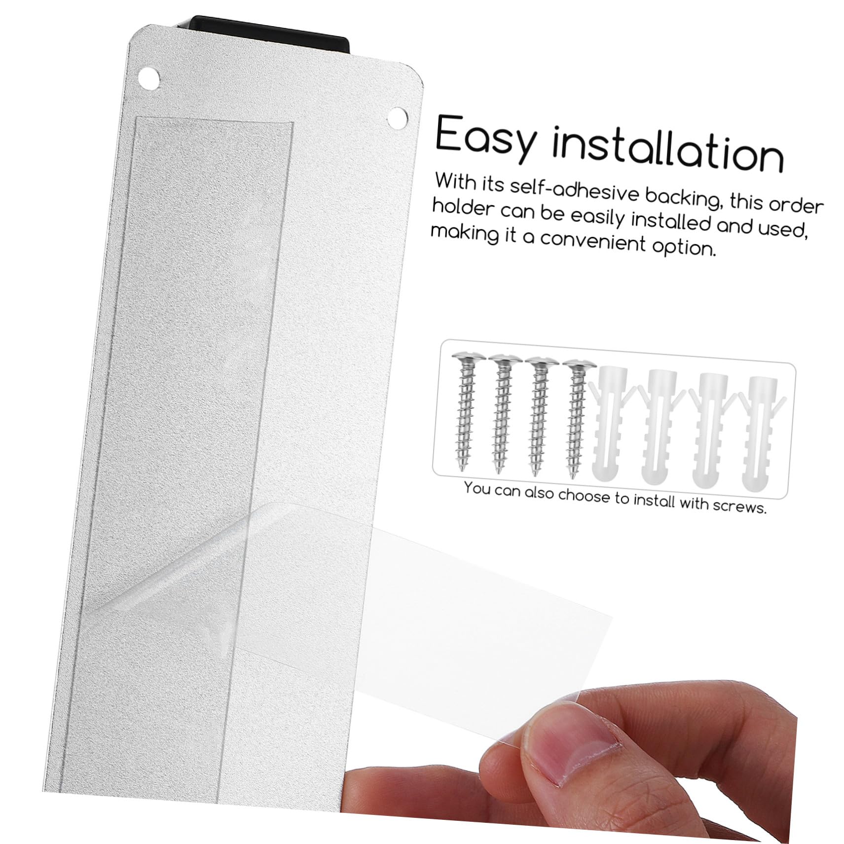 Selbstklebender Bestellhalter Metall Bonleiste Küchen Tickethalter für Restaurant Büro Vielseitig Einsetzbar Einfache Montage Kompakt Elegant