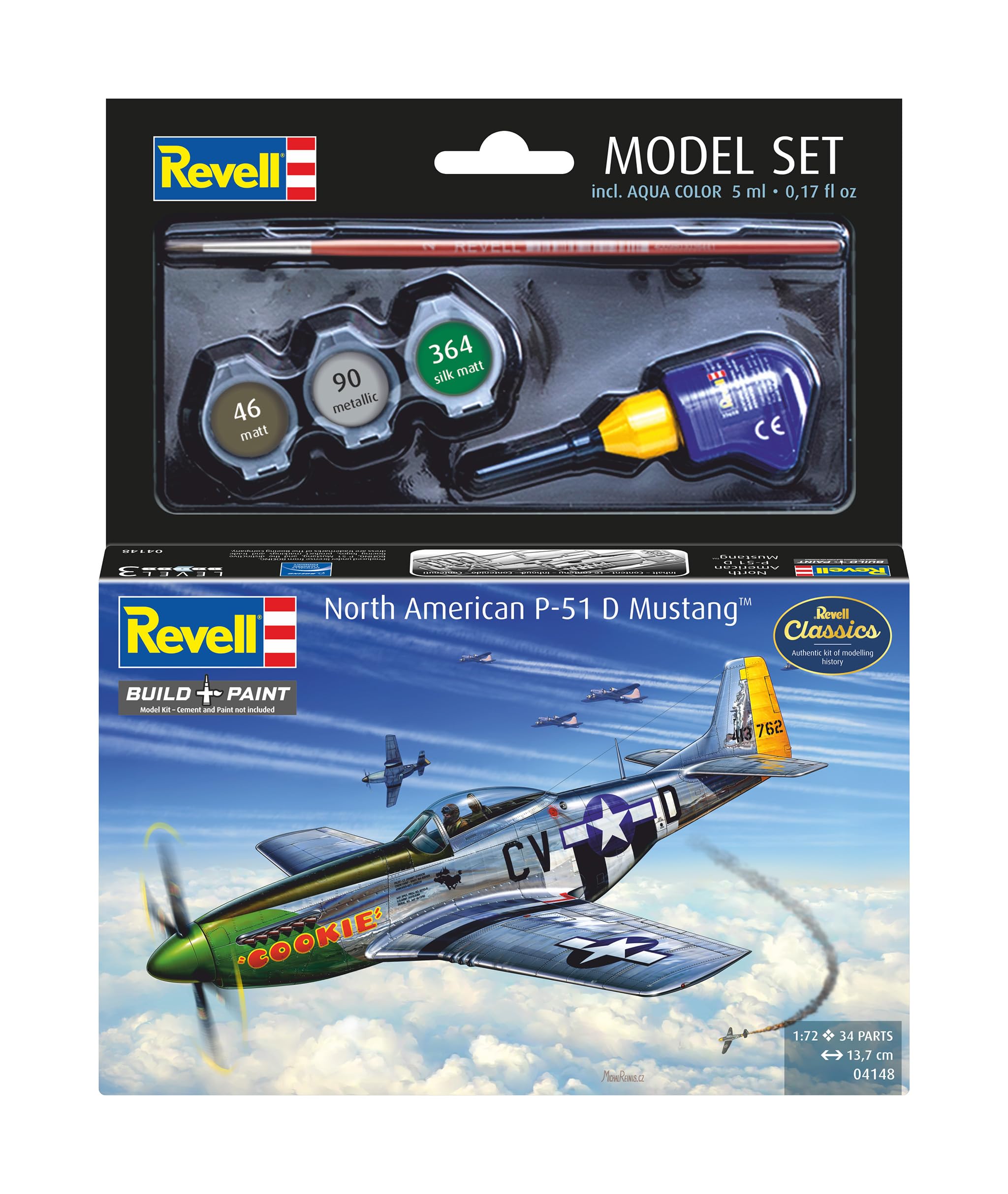 Revell Modellbausatz 64148 - Model Set P-51D Mustang im Maßstab 1:72 – Ansicht 2
