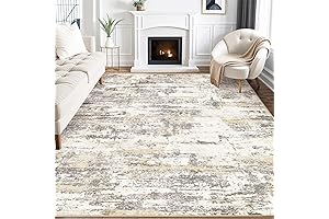 8x10 Modern Neutral Area Rug for Large Living Rooms