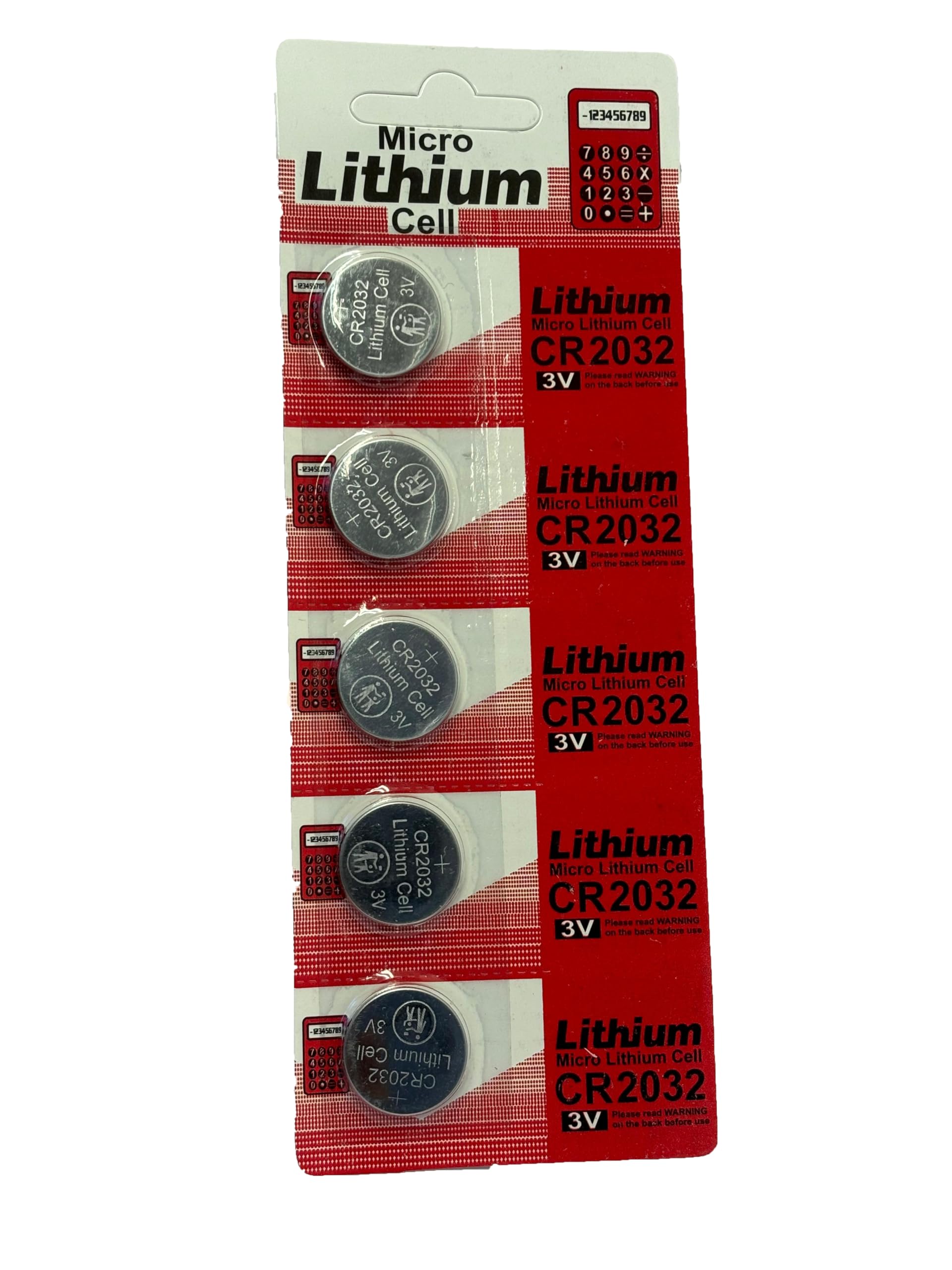 Micro CR2032 3V Coin Batteries for Motherboard - Micro Lithium Cells, CMOS Cells, CMOS Batteries(Pack of 5)