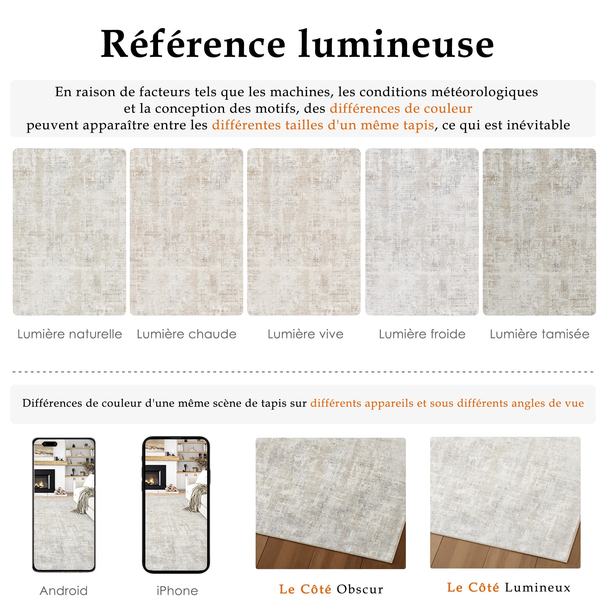 PureCozy Tapis Salon 200x300cm Beige Lavable en Machine Grand Carpet | Antidérapant Rug,Moderne Naturel,Abstrait Carpets,Salle a Manger,Bureau,Descente de Lit,Interieur,Poil Ras Rugs