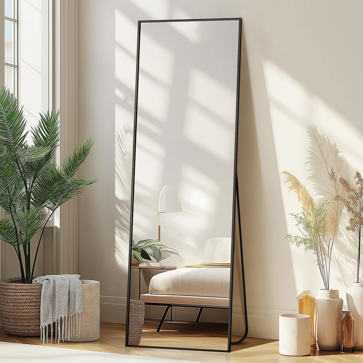 Delma Wall Full Length Mirror Standing Mirror Full Body Large Floor for Wall Door Bedroom Bathroom Living Room