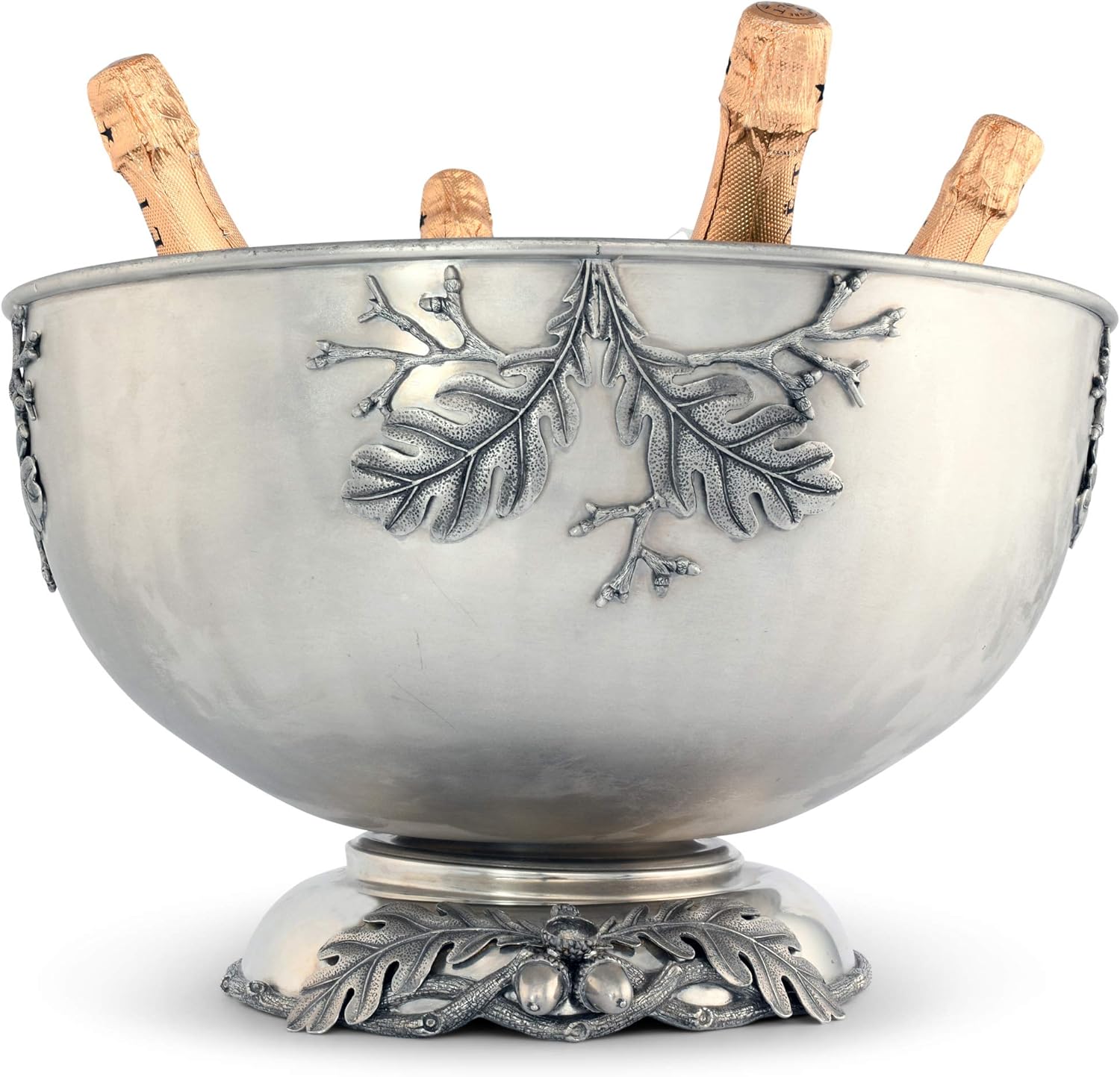 Vagabond House Pewter Charter Oak Ice Tub Punch Bowl 18.5 inch Wide x 11 inch Tall