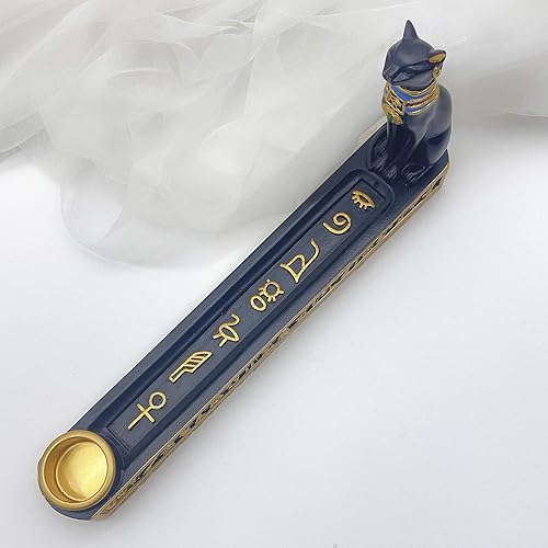 Miniatura 6 de Lemonadeus Estatua coleccionable de Bastet de Gato del Antiguo Egipto Bastet Estatua coleccionable Bastet de incienso dorado