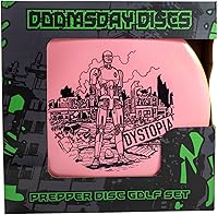 Vista 2 de Juego de golf Doomsday Prepper Disc 4 discos con mini juego de arranque con putter, rango medio y dos controladores