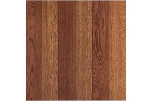 Tivoli Peel and Stick Vinyl Floor Tiles in Medium Oak Plank-Look