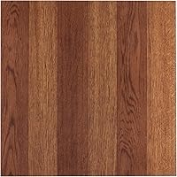 Achim Tivoli Peel & Stick Vinyl Floor Tiles Medium Oak 12x12 Inch 45 Sq Ft DIY Kitchen Bathroom Flooring