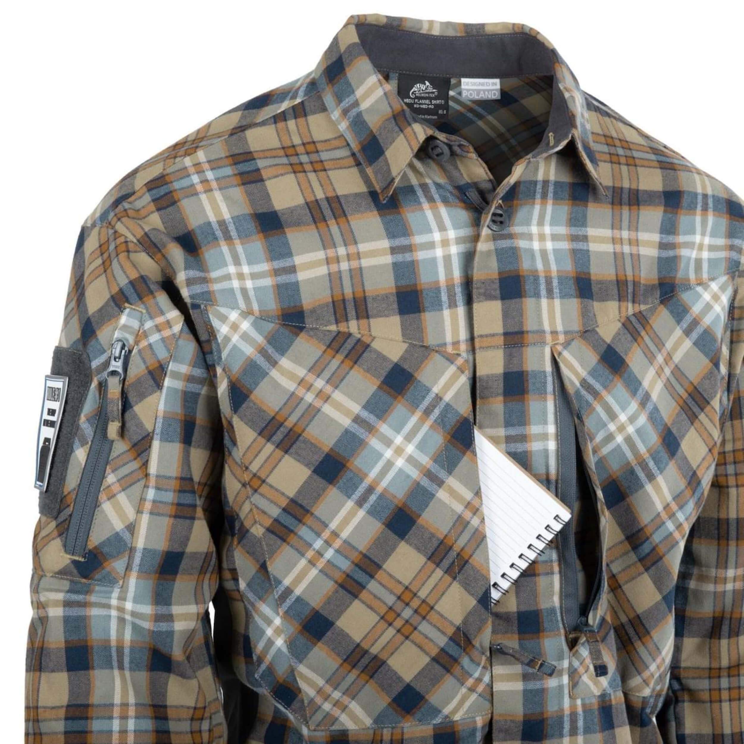 Helikon-Tex Uomo MBDU Flannel Camicia Timber Oliva Plaid