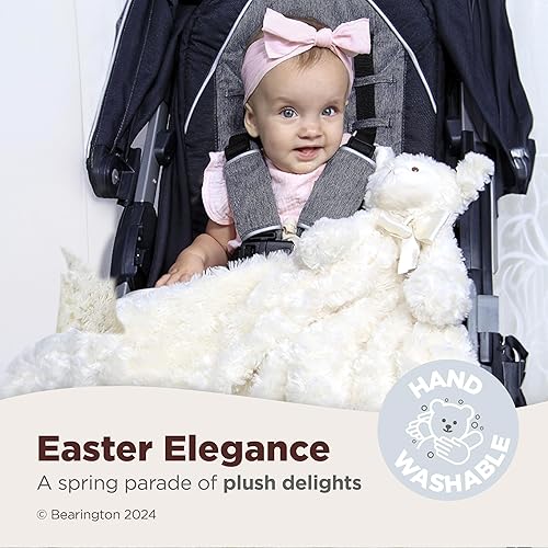 Miniatura 10 de Bearington Baby Lil' Spout Cuddle Me Sleeper, manta de seguridad de gran tamaño de elefante gris, 28.5 x 28.5 pulgadas