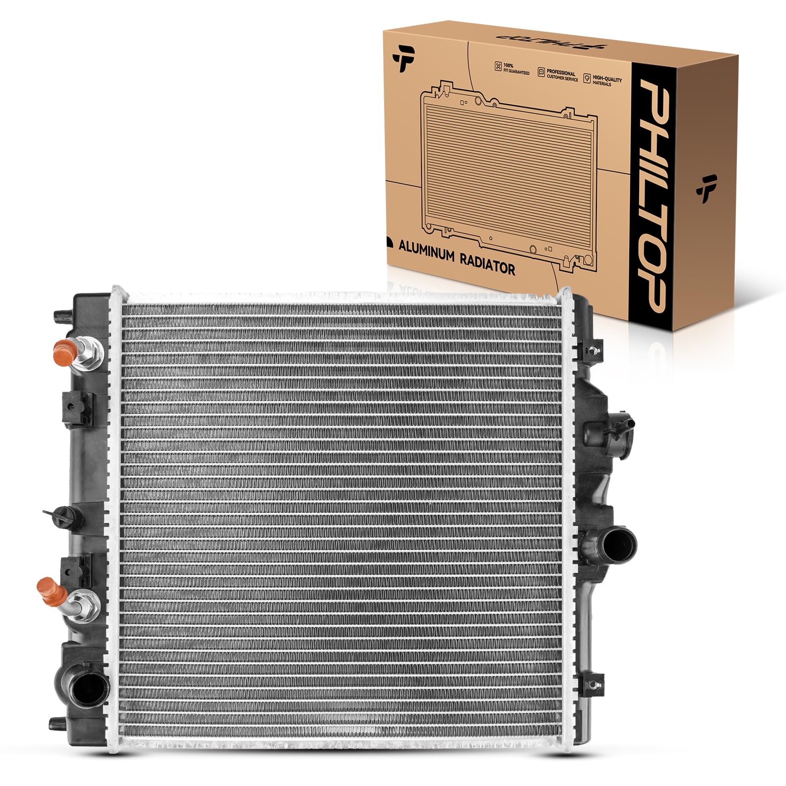 PHILTOP Replacement Car Radiator for 1992-2000 Civic, 1993-1995 Civic del Sol 1.6L, 1993-1995 Civic del Sol 1.5L, 1996-1997 Civic del Sol CU1290