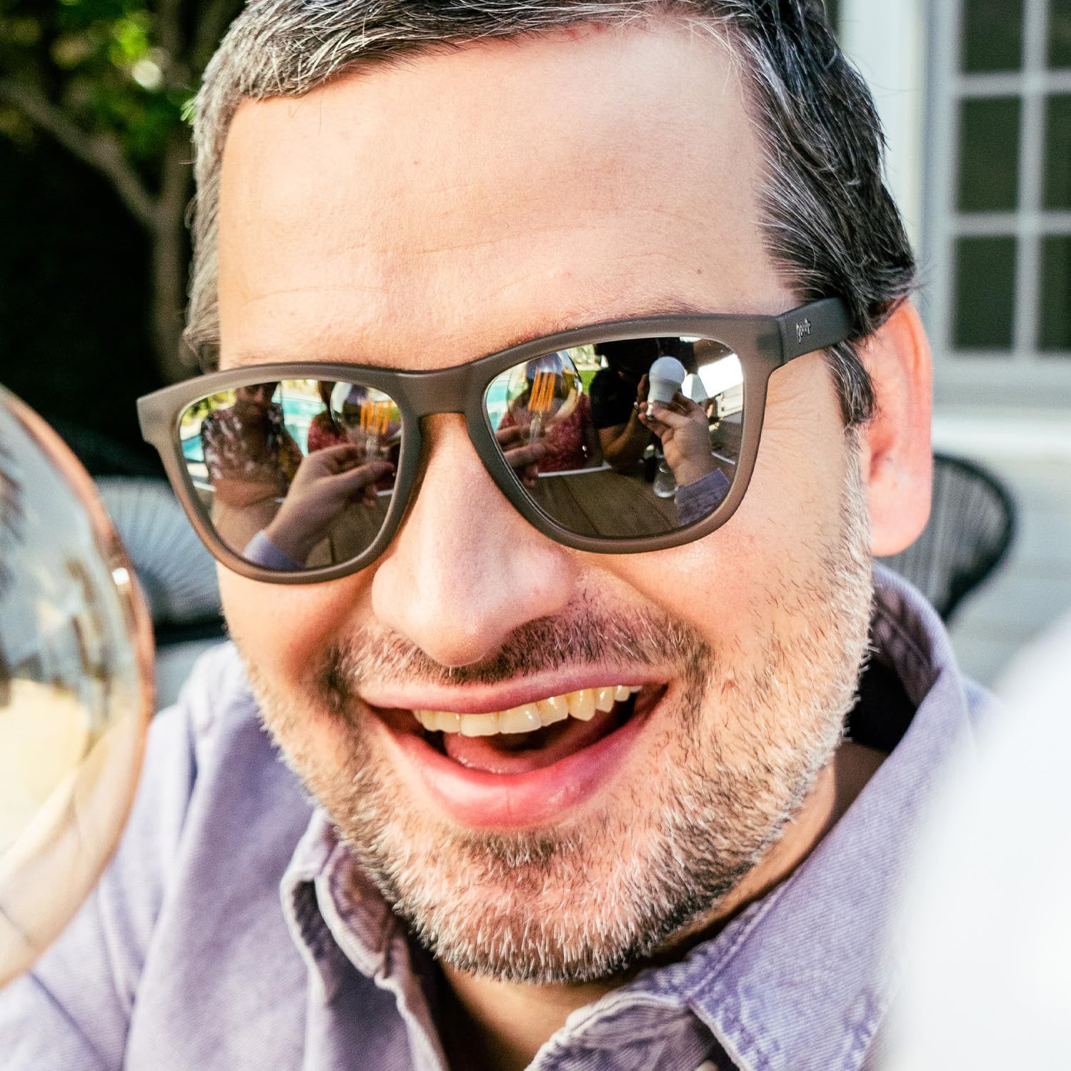 goodr Going to Valhalla...Witness! Polarized Sunglasses for Men & Women, Medium Sized (OG), Dark Gray Translucent Frames with Chrome Mirrored Reflective Lenses, UV400 Protection, No Slip - Image 3