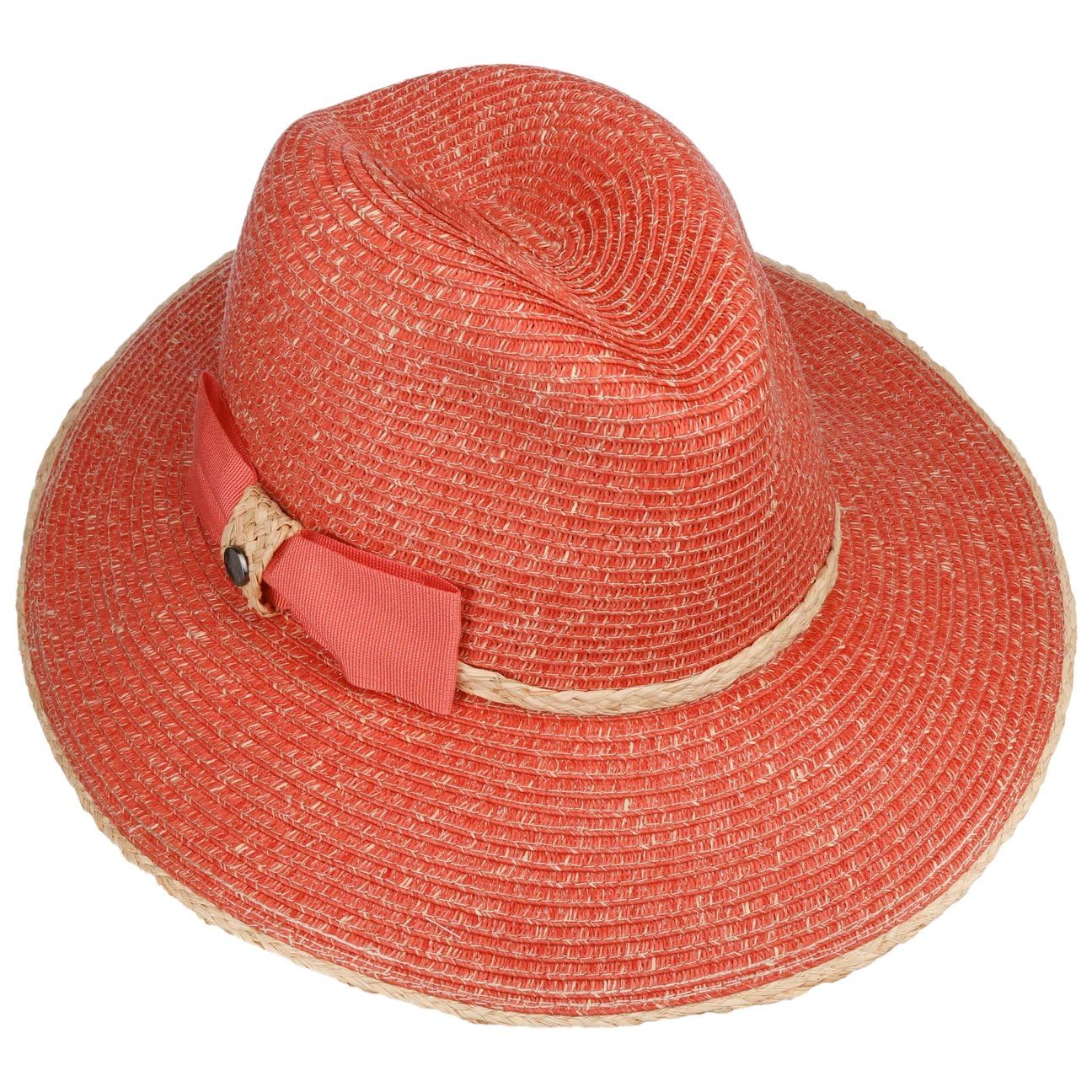 SOMBREROSHOP Valcesta Sombrero Traveller de Paja Multicolor con Lazo Mujer Primavera Verano