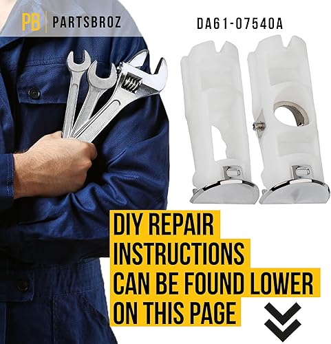 Miniatura 6 de DA61-07540A Soporte de mango  Compatible con refrigerador Samsung  Reemplaza AP5578979 3160453 PS4145181 Reemplazo ultra duradero