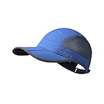 GADIEMKENSD Men Outdoor Hat Reflective Folding Running Sport Hats Summer Cool UPF 50+ Sun Unstructured Baseball Caps for Men Women Breathable Light Quick Dry Travel Golf Hat Royal Blue