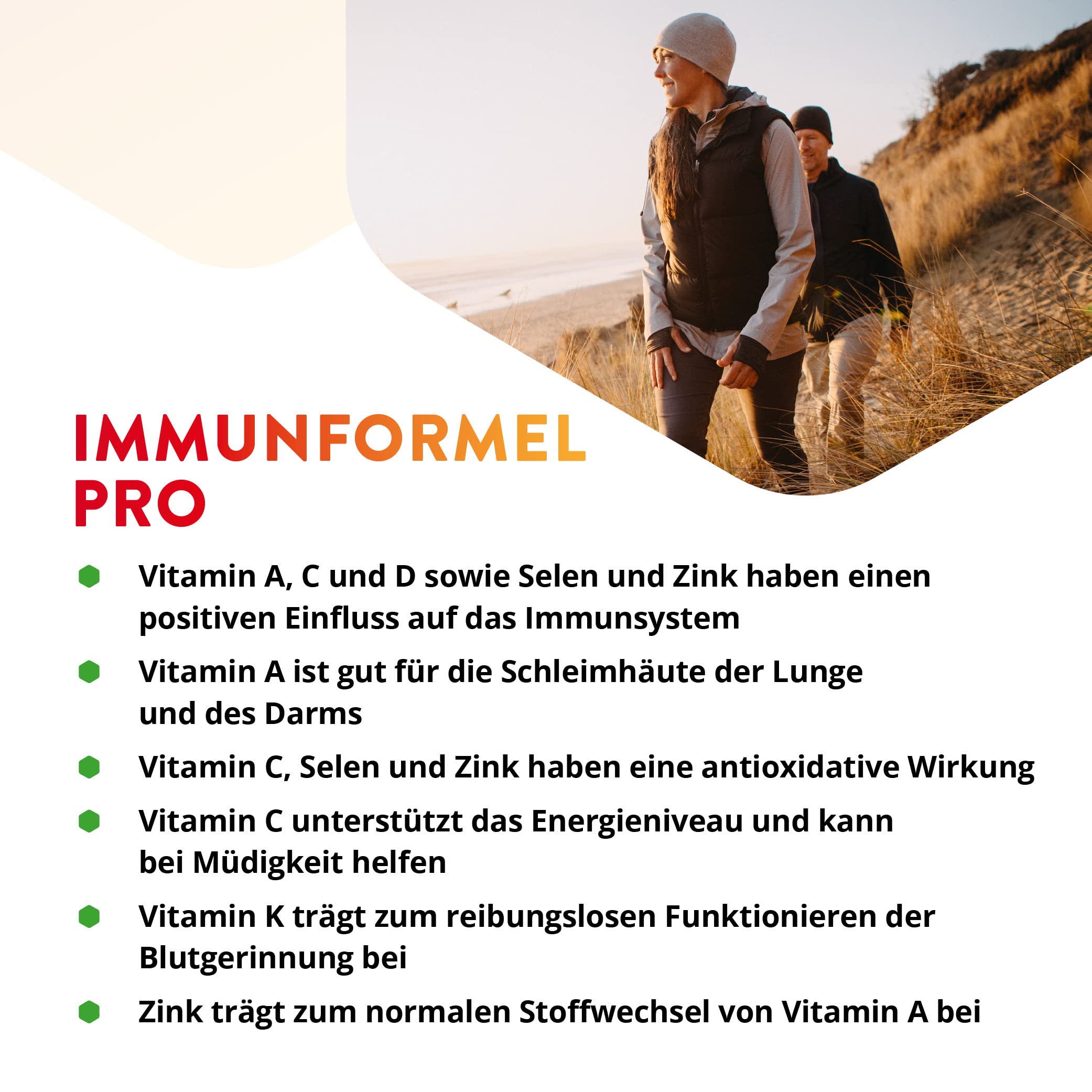 Vitals - Immunformel Pro 60 Kapseln mit Quercetin, Lecithin, Vitamin A, Vitamin C, Vitamin D3, Vitamin K2, Selen und Zink. 100% Vegan. Die wichtigsten Nährstoffe für die Widerstandsfähigkeit.