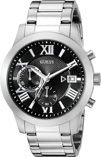 GUESS Men’s Stainless Steel Gunmetal Chronograph Bracelet Watch