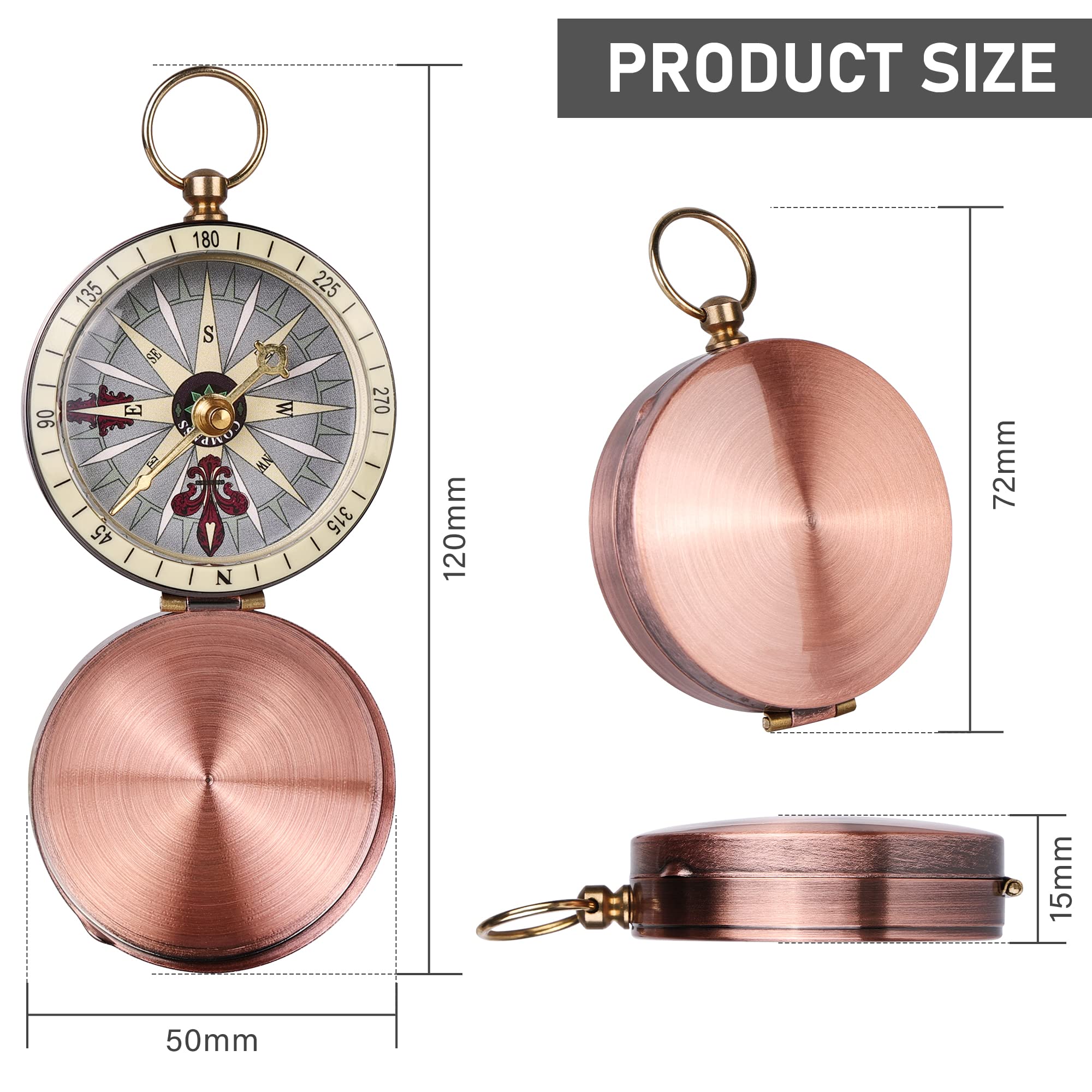 Bussola Da Esterni Mitening - Portatile E Impermeabile Per Escursionismo - Foto 6