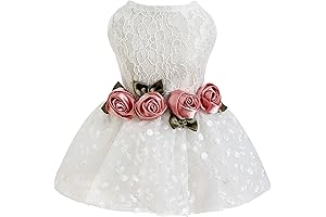 Fitwarm Luxury Bridal Pet Wedding Dress for Elegant Dogs