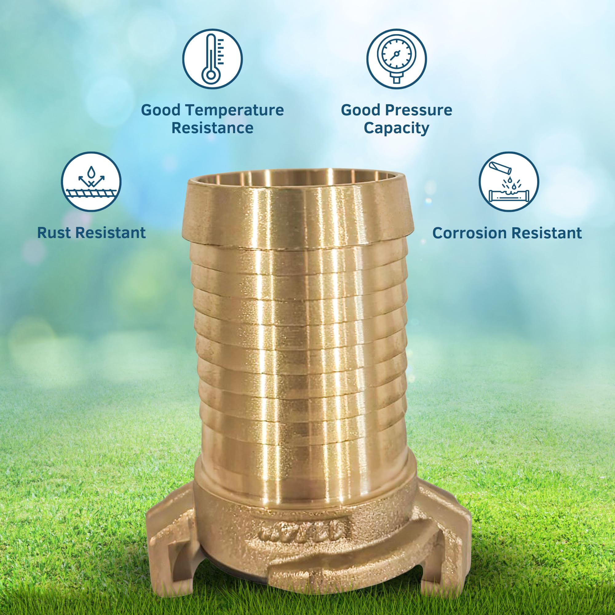 PipeSan Geka-System Brass Quick Coupling 1 1/4" (DN32) - Female BSP Thread, Gold, 1 1/4″ - Quick Coupling (DN32) - Image 3