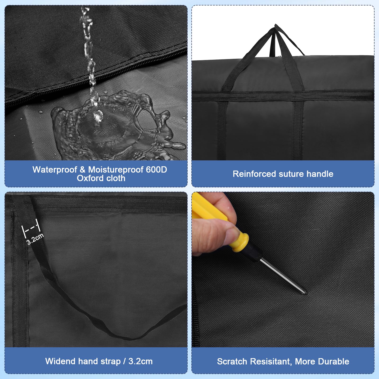 Borse Trasloco Yimomoyi 2 Pezzi 180L - Impermeabili, Spaziose E Super Pratiche Per Vestiti E Coperte - Foto 8