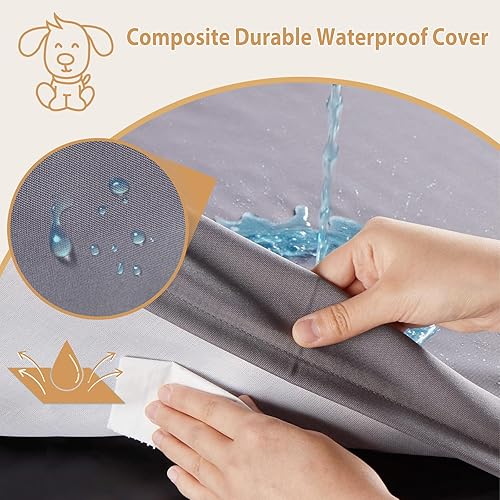 Miniatura 10 de BFPETHOME Camas para perros grandes al aire libre, cama impermeable para perros medianos, grandes y extragrandes, cama ortopédica para perros con