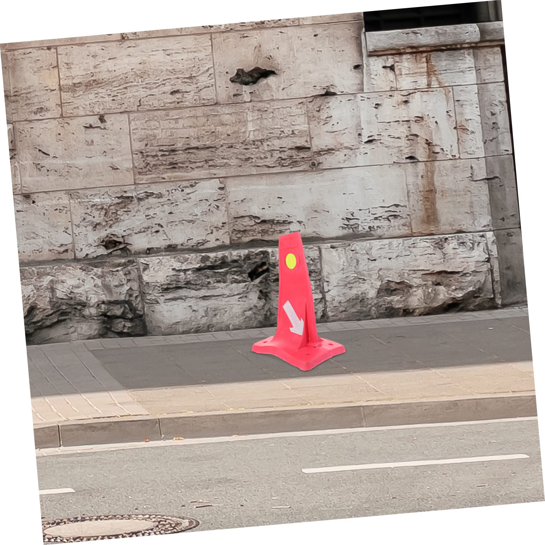 ULTECHNOVO 2pièces Panneau De Déviation Automobile Signalisation De Circulation Réfléchissante pour Sécurité Routière Cone De Signalisation pour Formation Conducteurs Et Direction De