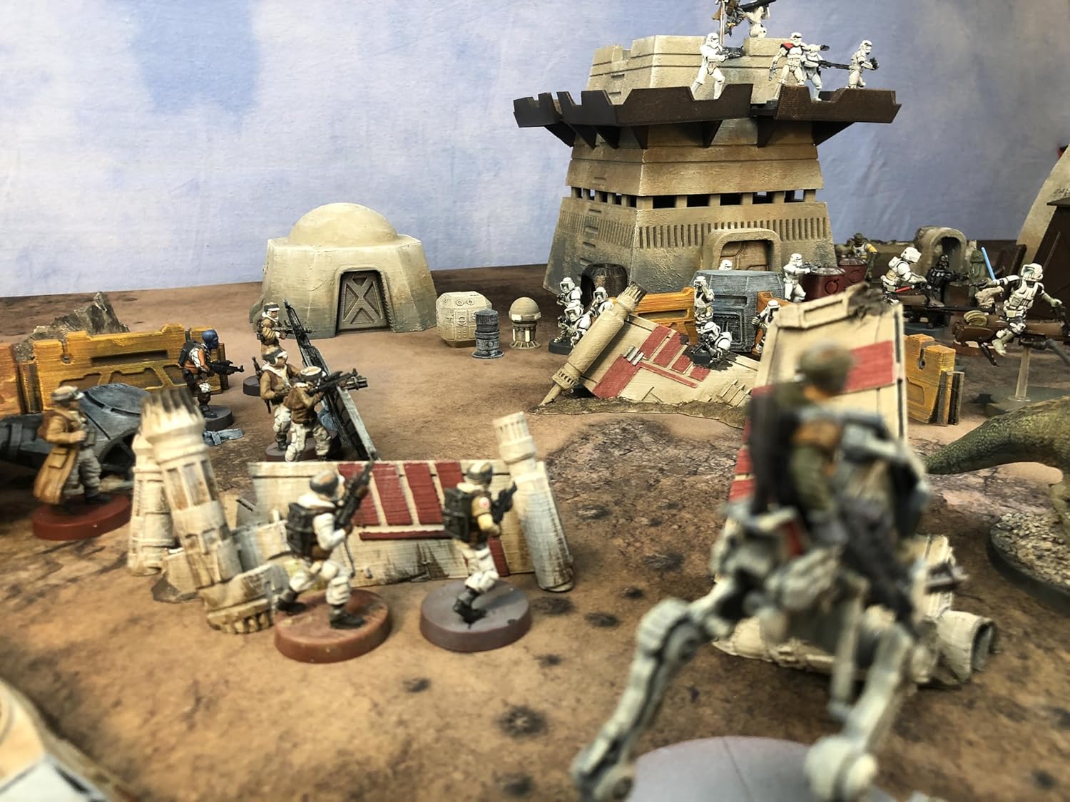 Legion Terrain - Junkyard 3'x3' Table B - Miniature Tabletop Wargaming Terrain (Painted)