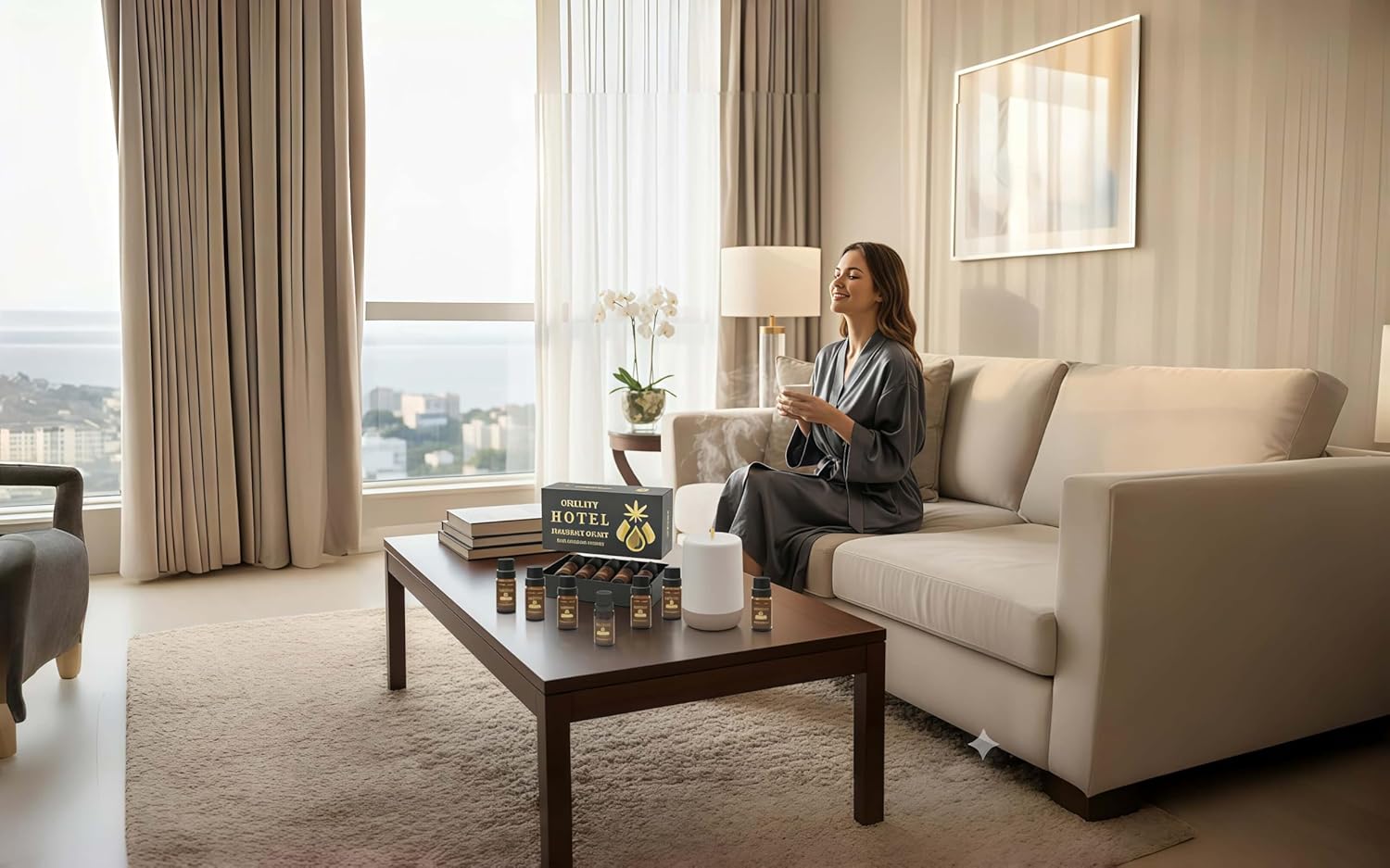 Hotel Diffuser Oil Essential Oils Set, Inspired by Luxury 5-Star Hotel, Baccarat Rouge, Dream On, Dubai, My Way, Santal, Fragrance Oil Set (5X10ML (0.34 fl oz), Hotel) - Image 8