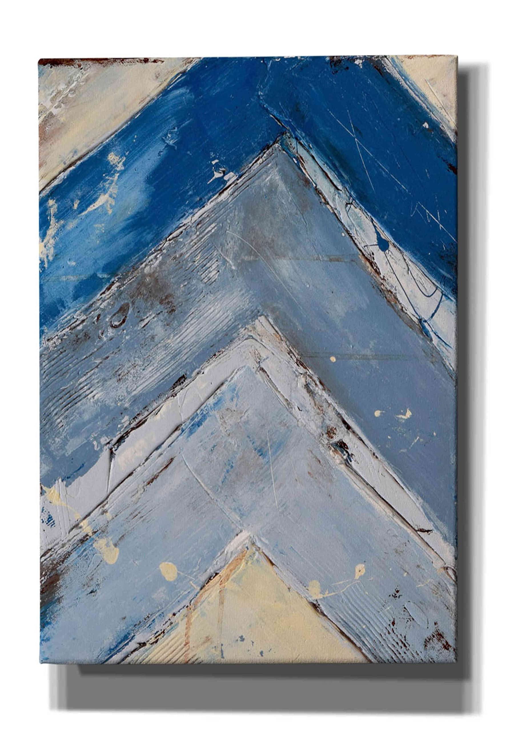 'Blue Zag I' by Erin Ashley, Giclee Canvas Wall Art, 18"x26"