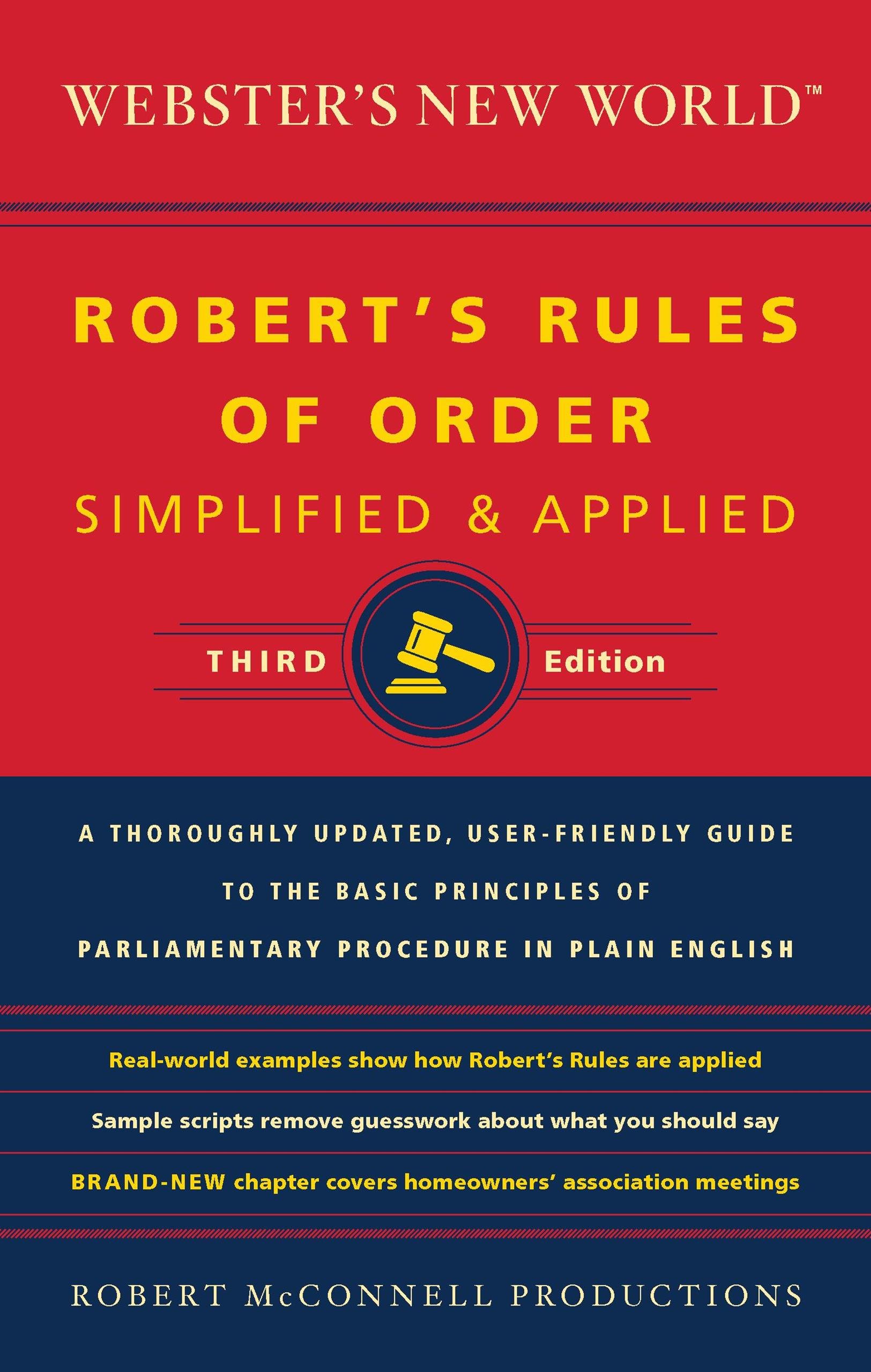 Webster's New World: Robert's Rules of Order: Simplified & Applied