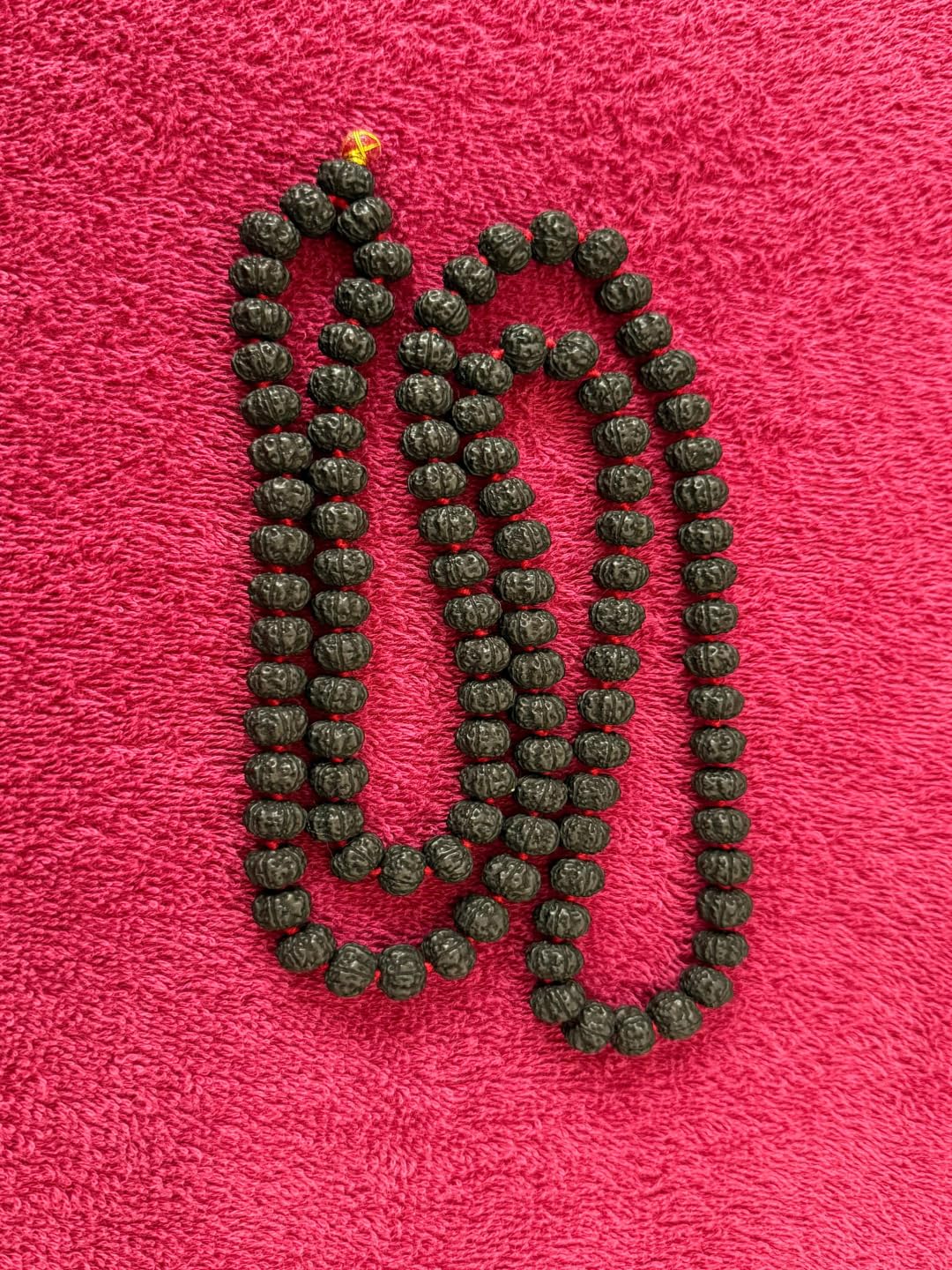 HONODIX 7MM Rudraksha Mala 5 Faced(Panchmukhi) 108+1 Beads Rudraksha Mala (Unisex), Black 3