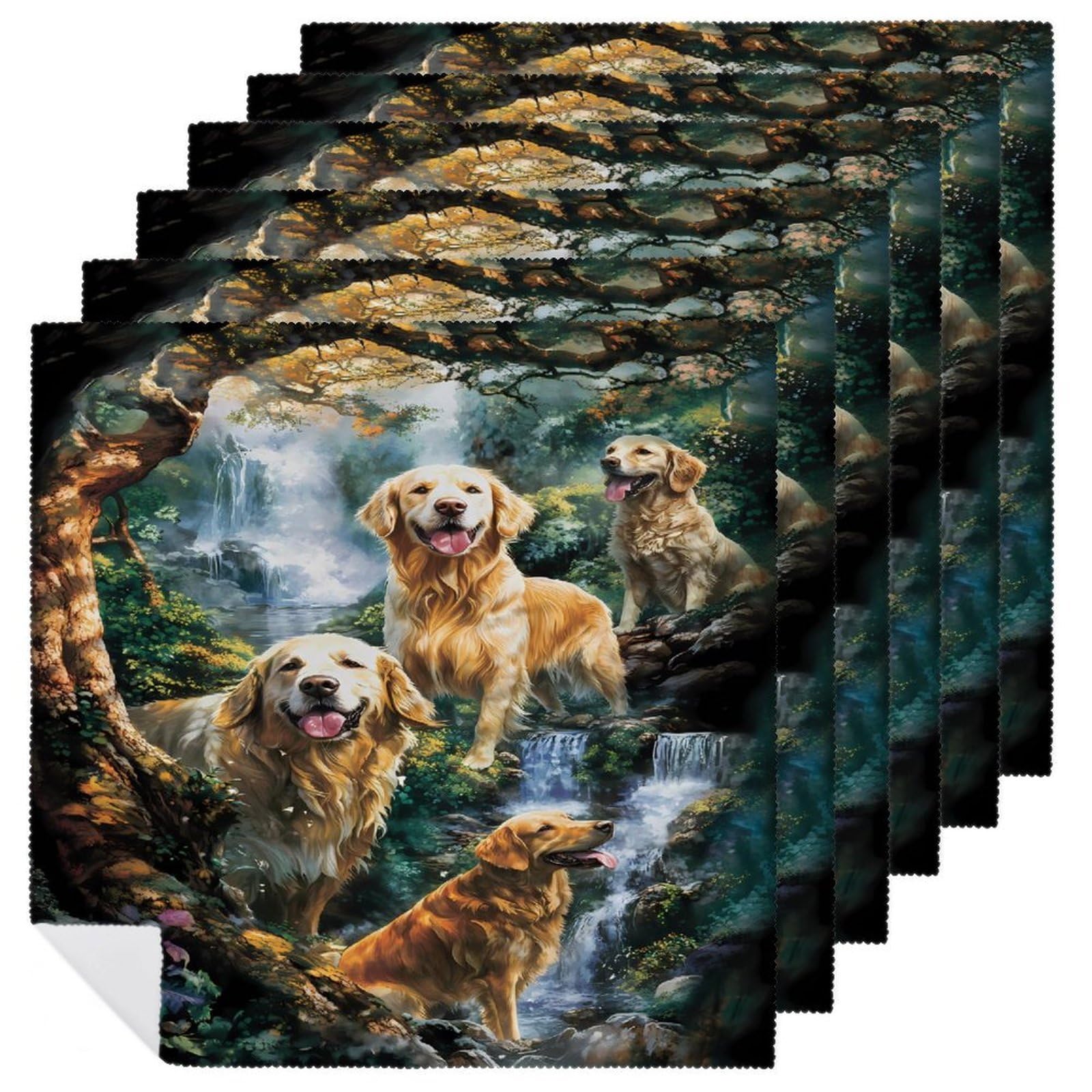 Servilletas de tela con estampado de perros para llenar de alegría tus comidas en familia