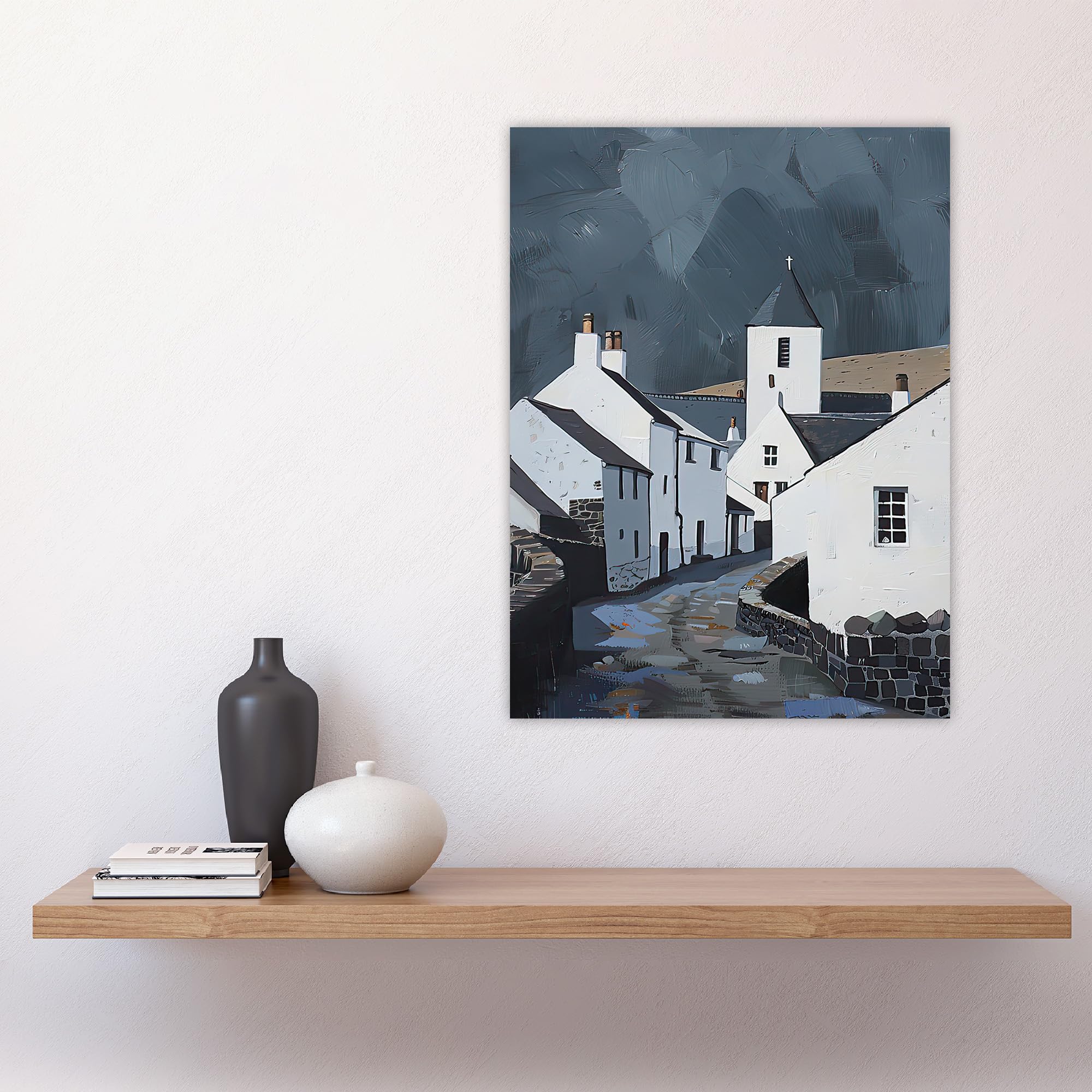 Artery8 Aberdaron Village Oil Painting Wales Timeless Living Room Large Wall Art Poster Print Thick Paper 18X24 Inch - Image 4