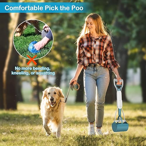 Miniatura 6 de UPSKY Recogedor de excrementos para perros grandes y pequeños, pala plegable para excrementos de perro, resorte duradero y materiales de primera