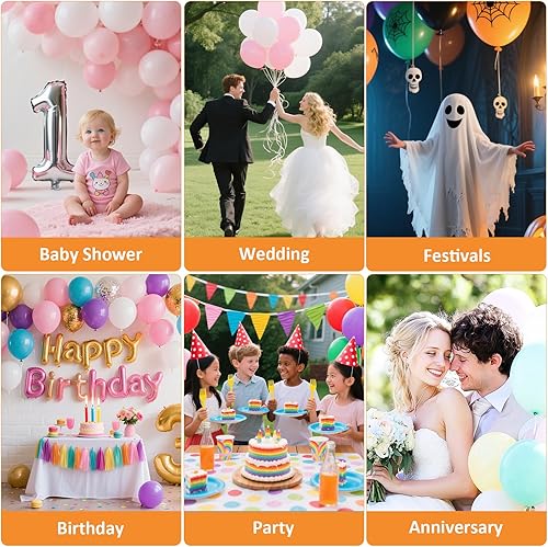 Miniatura 5 de Bomba eléctrica de globo de aire, bomba de globo de animales largos portátil, máquina sopladora eléctrica azulnaranjarosa 110-120V 30W inflador