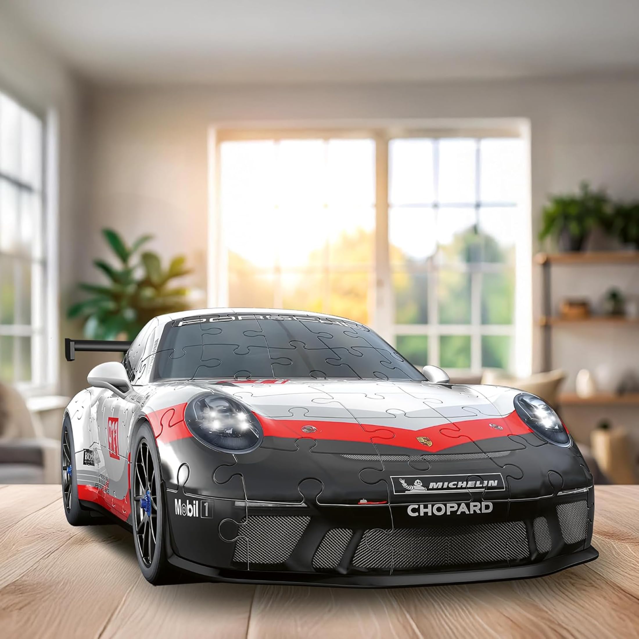 Ravensburger Puzzle 3D Porsche 911 GT3 Cup - Maqueta De 152 Piezas Con Ruedas Giratorias, Escala 1:18