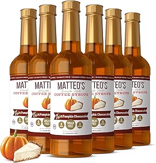 Matteo's Pumpkin Cheesecake Syrup for Coffee, Lattes, Cappuccinos & Dess...