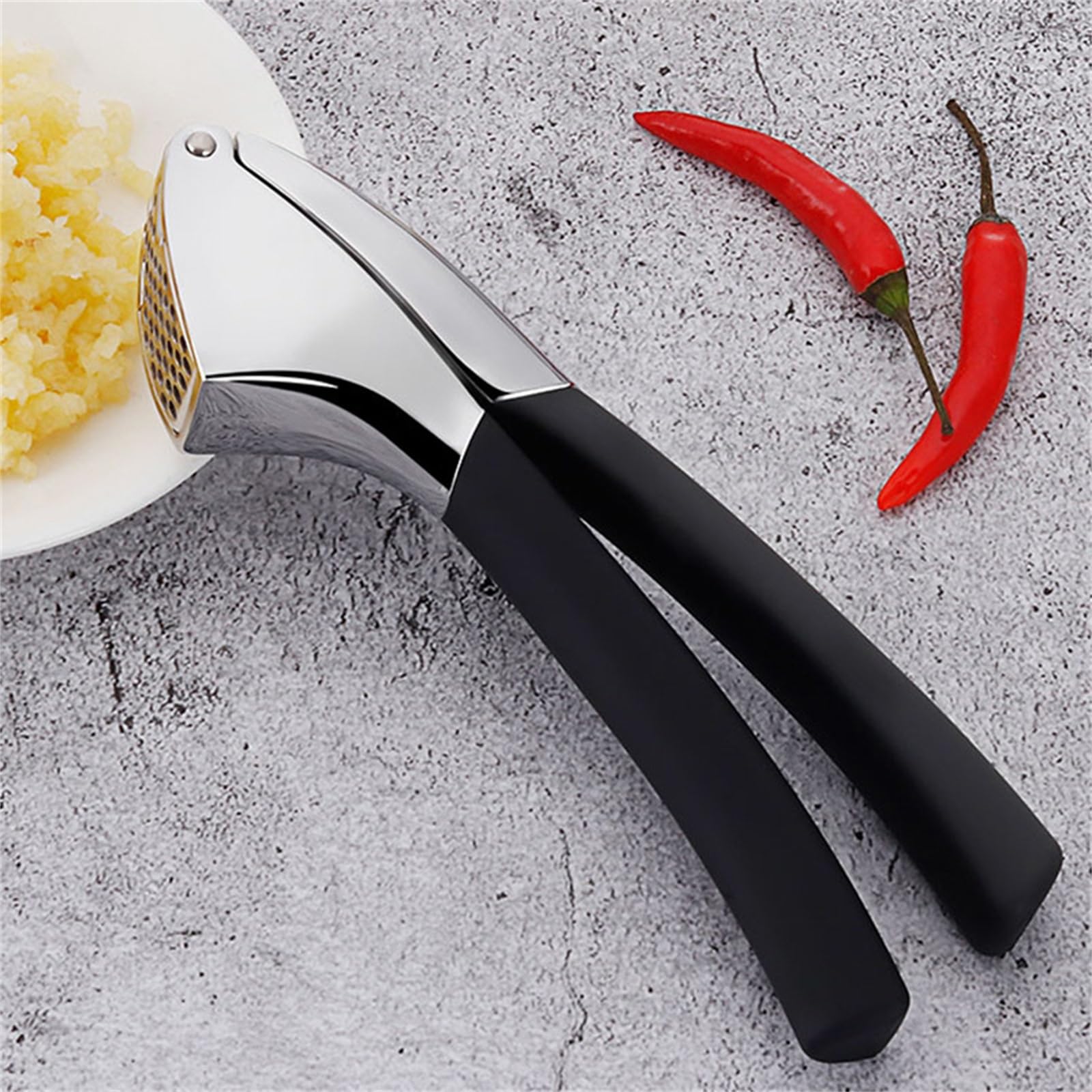 ArinkO Hand-Hand-Knoblauchpresse – Küchengerät zum Zerkleinern und Zerkleinern von Knoblauch