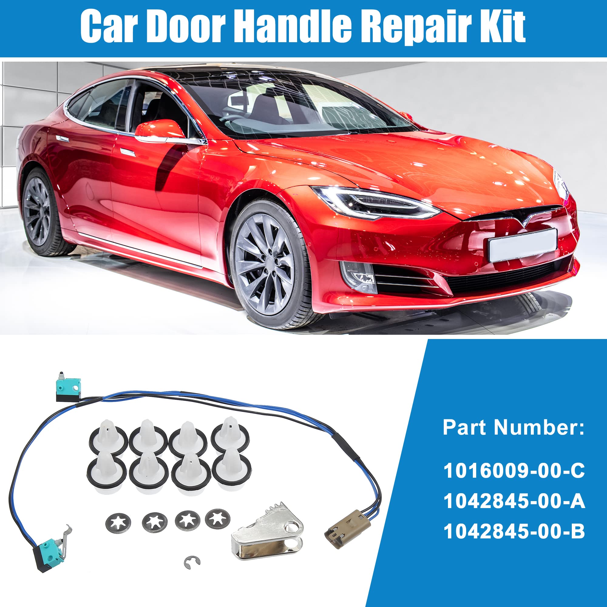X AUTOHAUX 1 Juego Mango Actualizar Kit Reparación 1016009-00-B para Tesla Modelo S