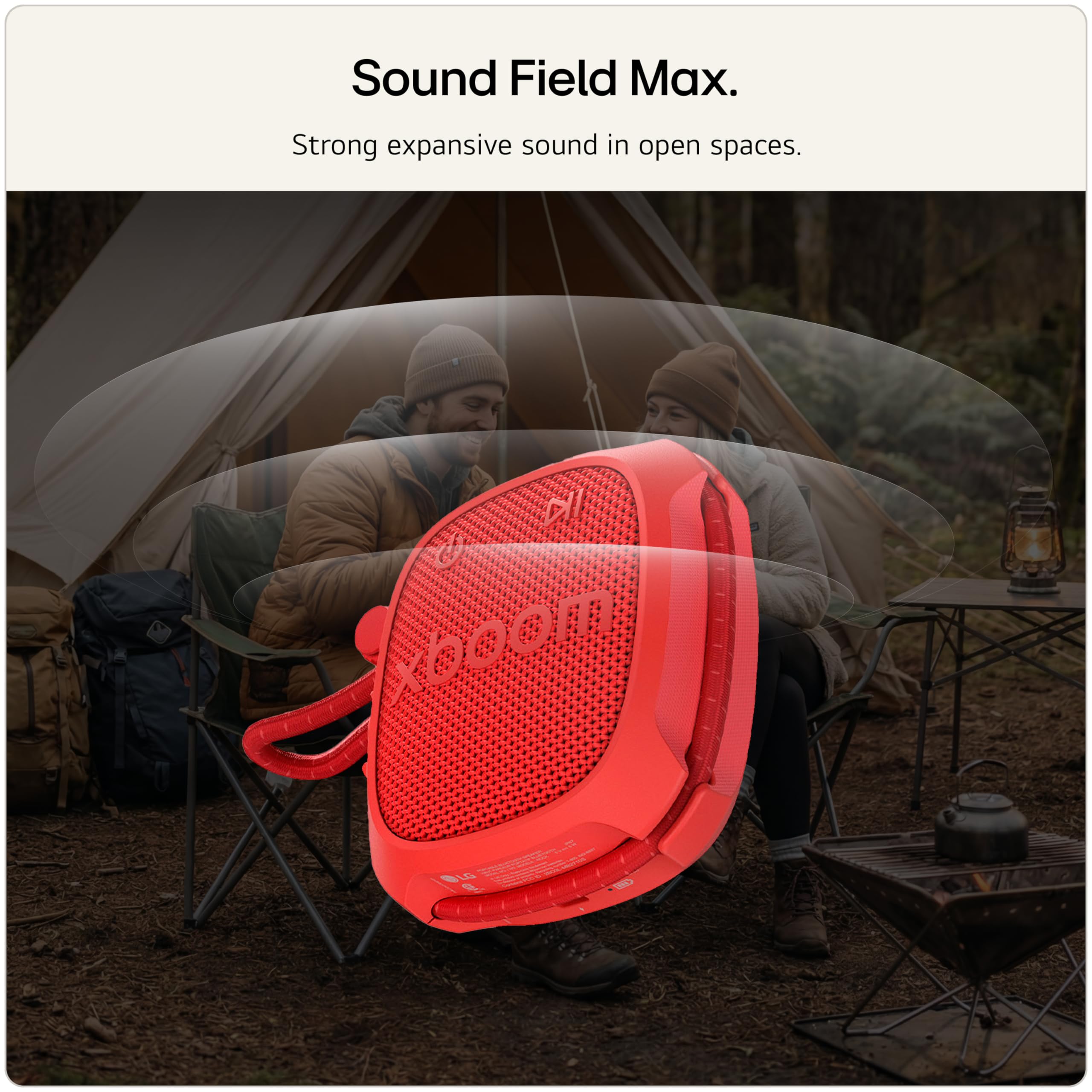 LG xboom Rock by will.i.am | Altavoz Bluetooth | Sonido Exclusivo xboom con diseño Resistente y Compacto | Negro