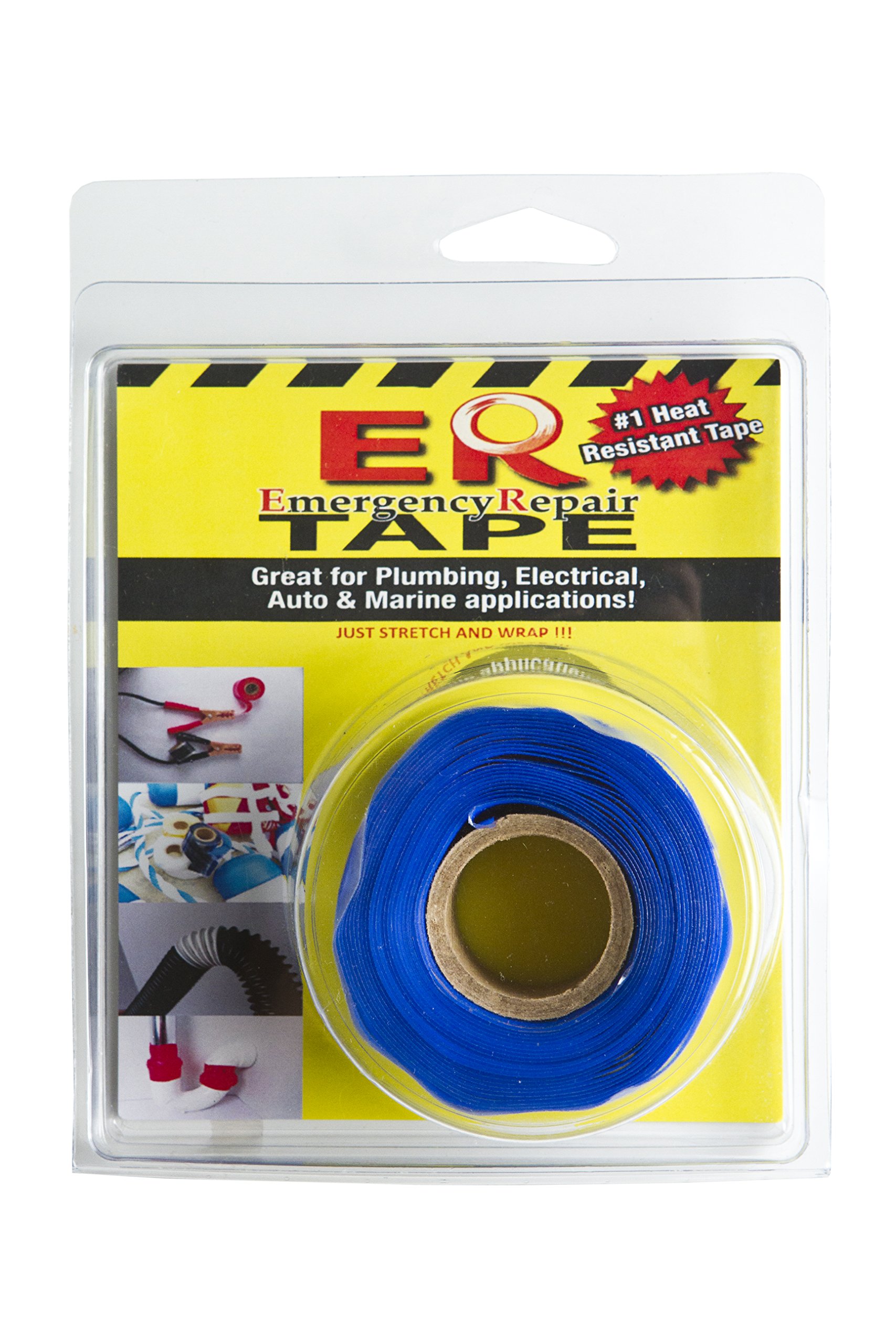 ER Tape: Self-Fusing Silicone Tape, DIY Wrap-It/Repair-It, Blue 1" x 12' x 0.020"(GL206676BI)
