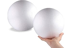 DIYASY 12 Inch Extra Large Foam Balls for Christmas DIY Ornaments - 2 Packs