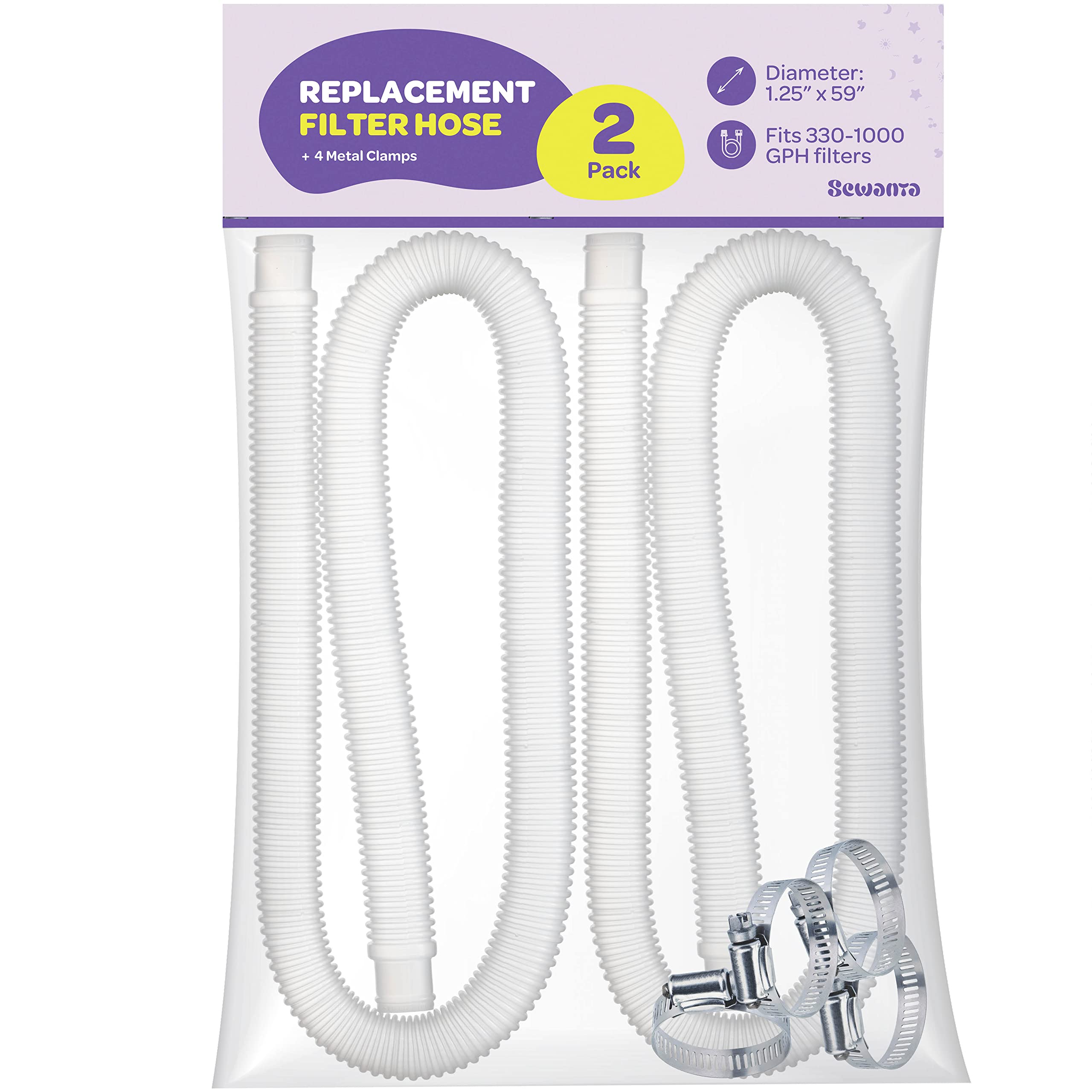 Replacement Hose for Above Ground Pools 59X1.25 in Swimming Pool Filter