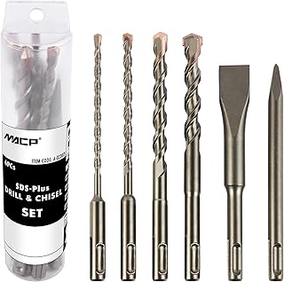 MACP 6-Piece SDS-Plus Shank Chisel and Carbid...,