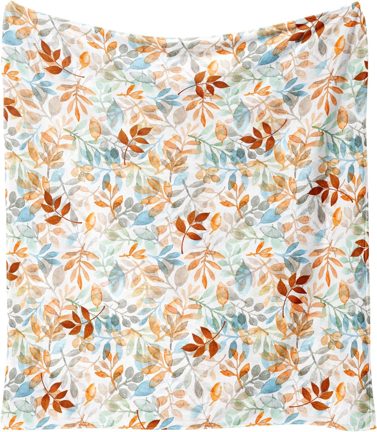 Fall Thanksgiving Blankets,Fall Leaves Farmhouse Blanket Throw,Thanksgiving Fall Flannel Fleece Throw Blanket for Home Living Room Couch Bed Chair or Dorm Decor 60"x50"