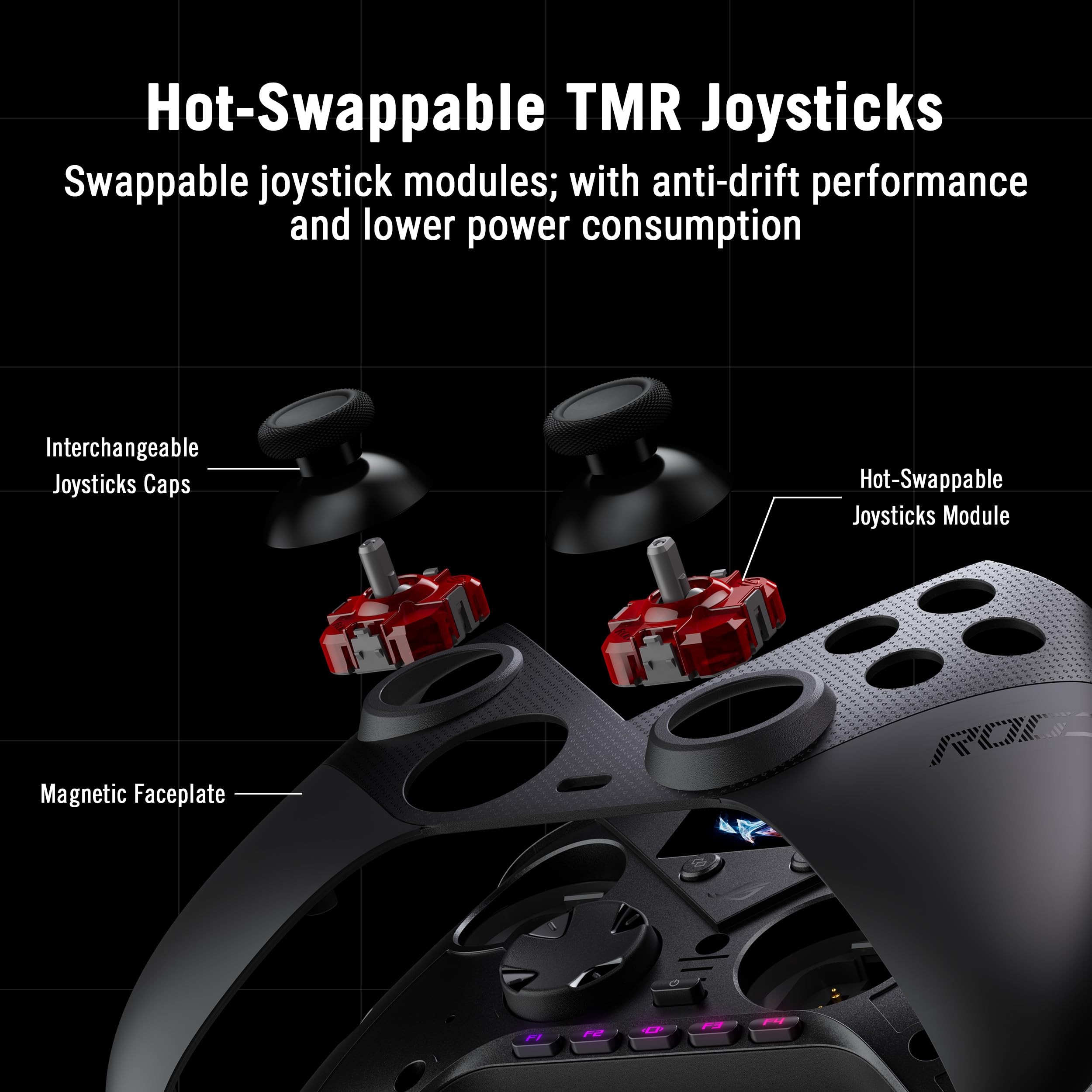 ASUS ROG RAIKIRI II PRO PC WL Controller - TMR Joysticks, 8000Hz, OLED