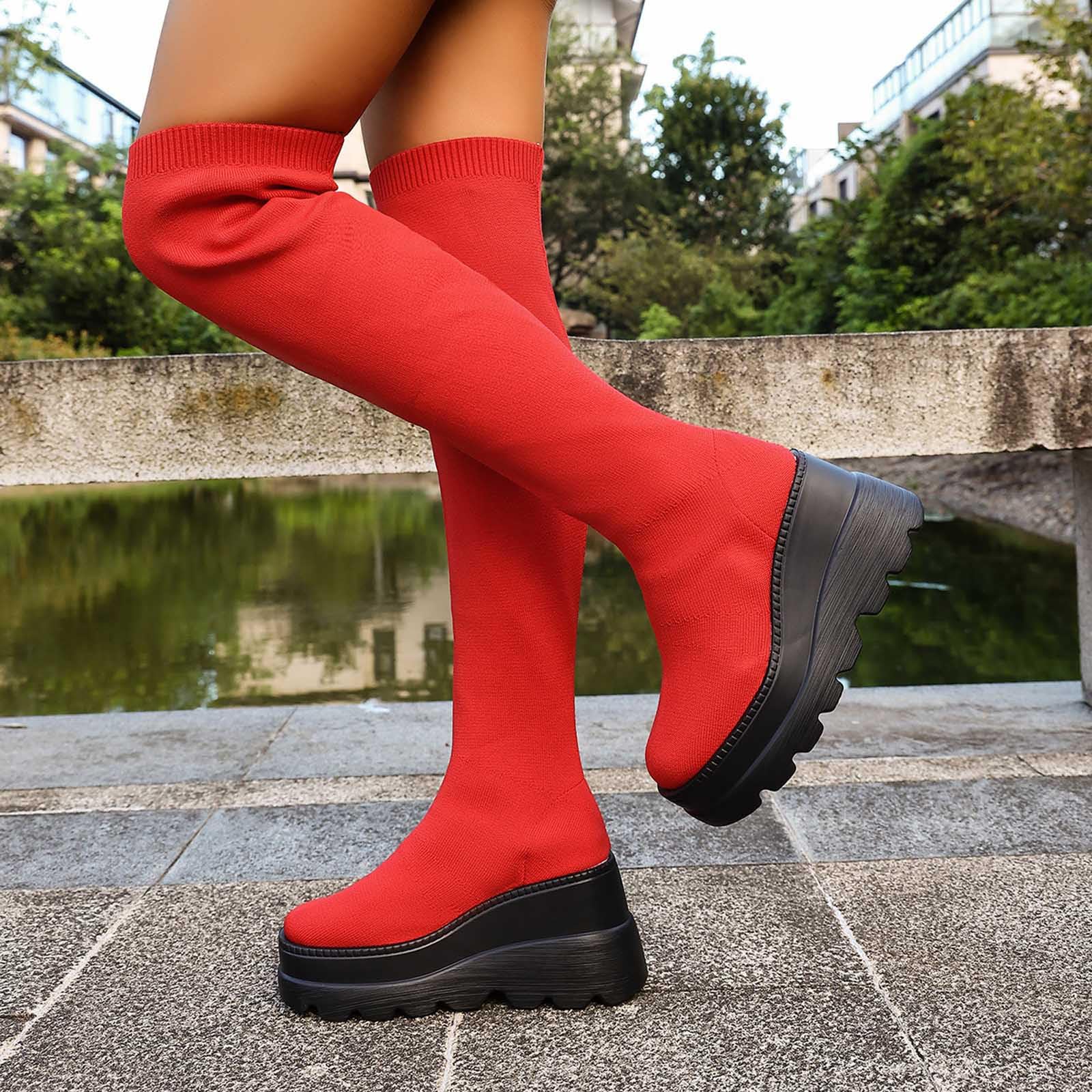 Generisch 2026 Botas hasta la rodilla, botas de equitación de invierno con cremallera lateral para mayor comodidad y calidez al aire libre