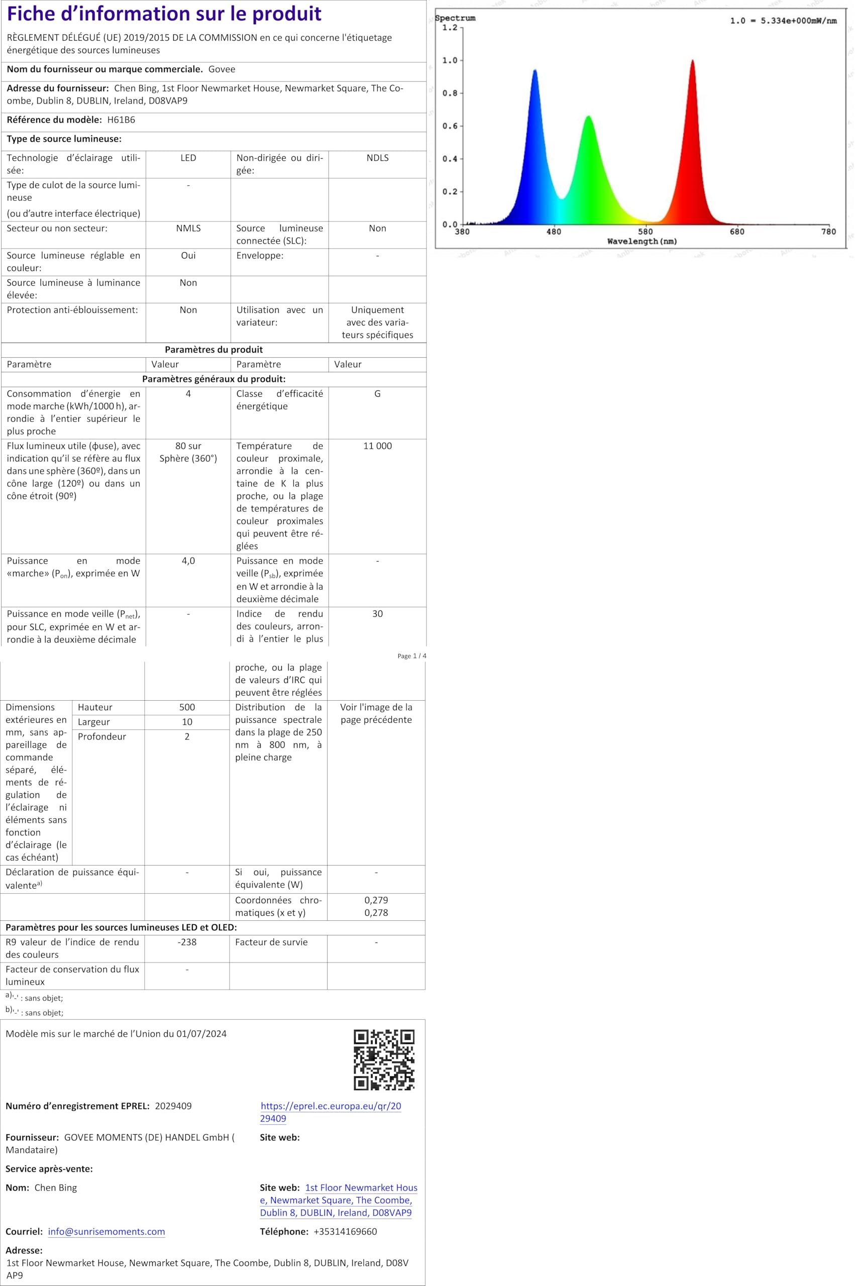 Govee Ruban LED 10M Extérieur IP65 Étanche RGBIC Multicolore - Contrôle App Pour Balcon Jardin